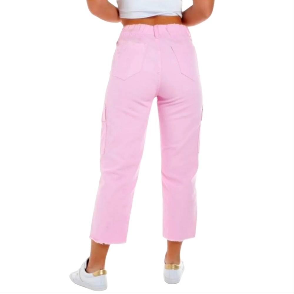 Ymi Pink High-Rise All Day Cargo Women's Pants Size 5 - Picture 3 of 8